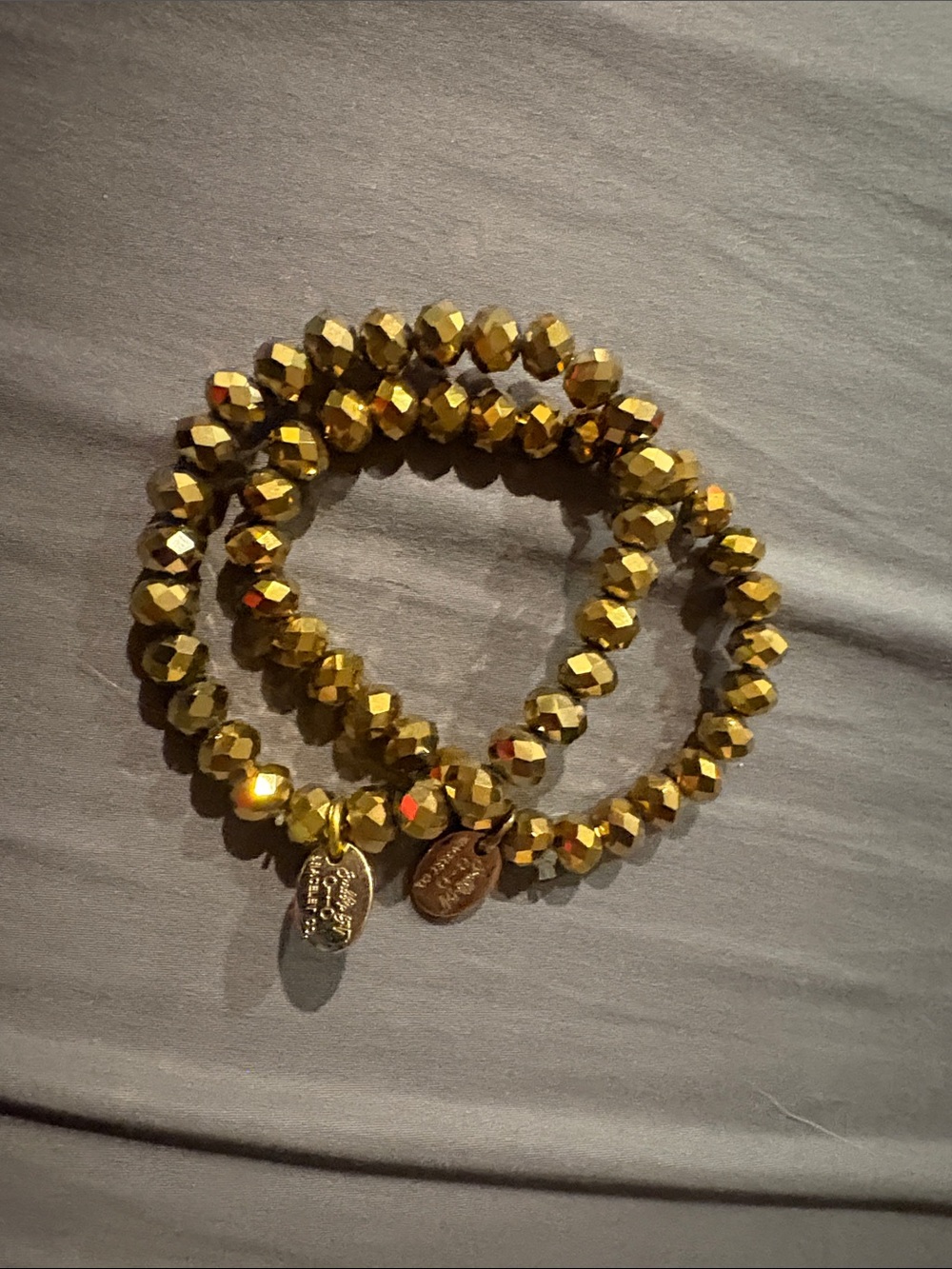 Snaffle Bit Bracelet Company set of 2 Gold bracelets *like new*